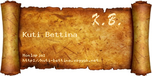 Kuti Bettina névjegykártya