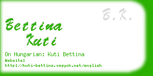 bettina kuti business card